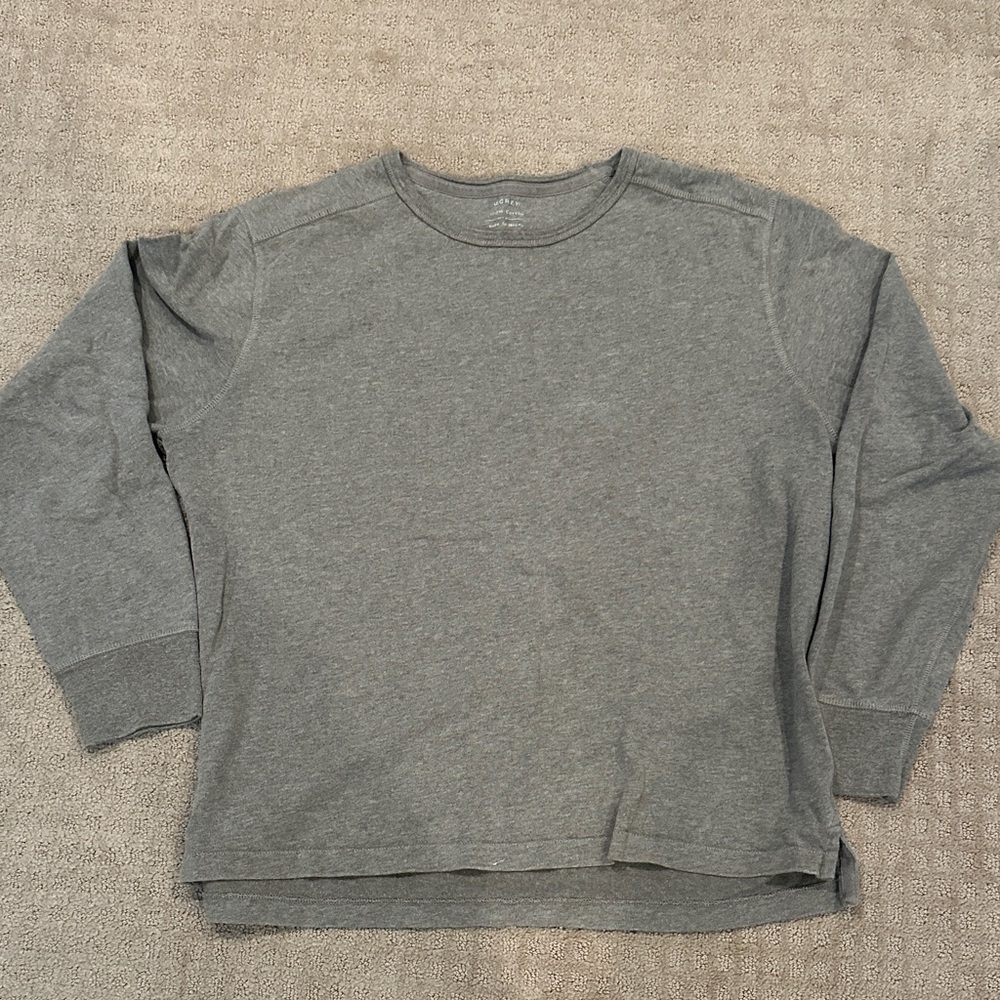 J. Crew Heather Gray Cotton Top